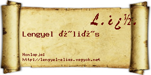 Lengyel Éliás névjegykártya